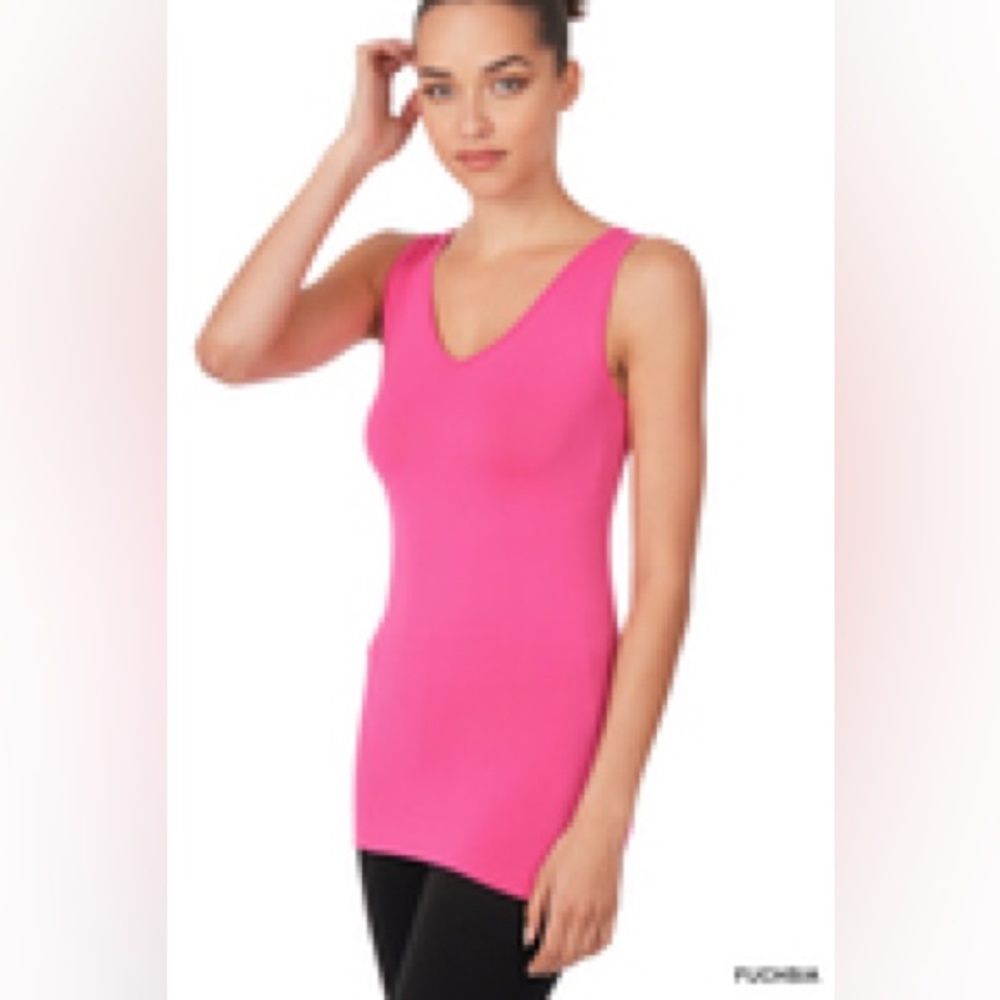 Boutique: Fushia Pink Sleeveless top